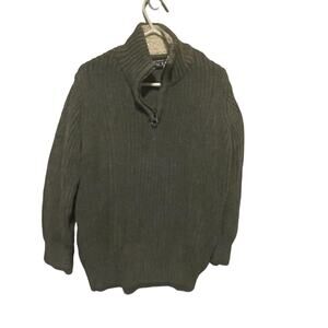 The Children's Place Grey Sherpa Lined Quarter Zip Up Sweater 4T